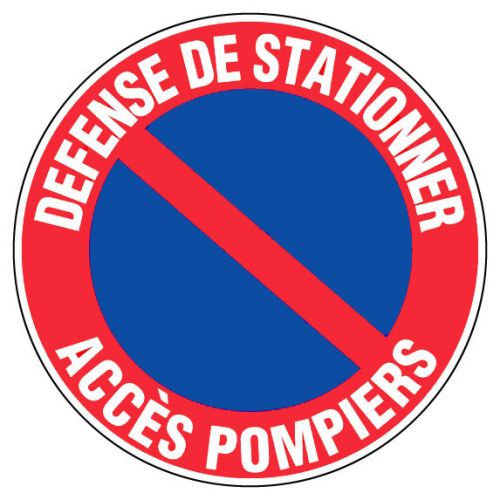 Panneau d'interdiction rond 300 mm ''Défense de stationner Accès pompier'' NOVAP 4034294 photo du produit Principale L