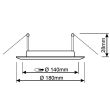 Support plafond rond AR111 + ES111 D 180 mm MIIDEX 7715 photo du produit Secondaire 1 S