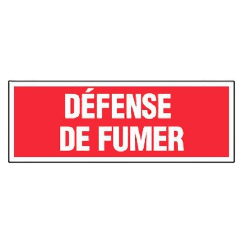 Panneaux d'interdictions rectangulaires 330 x 120 mm ''Défense de fumer'' NOVAP 4140100 photo du produit Principale L