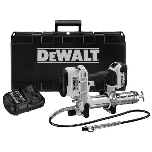 Pompe à graisse 18V XR + batterie 4Ah + chargeur + coffret - DEWALT - DCGG571M1-QW pas cher