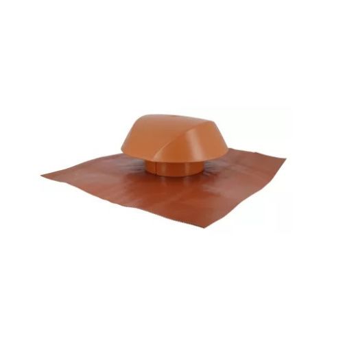 Chapeau de ventilation D160 terracotta avec collerette d’étanchéité - NICOLL - VVE16T pas cher