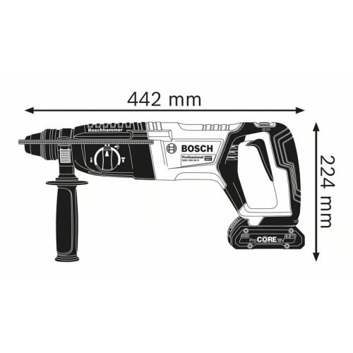 Perforateur SDS Plus 18V GBH 18V-26 D + 2 batteries Procore 4Ah + chargeur + coffret standard BOSCH photo du produit Secondaire 1 L