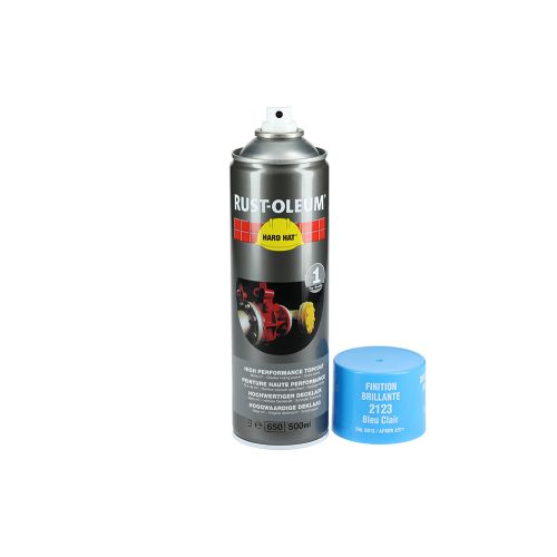 Couche de finition Hard Hat Ral-couleurs bleu clair RAL 5012 500 ml RUST-OLEUM 2123 photo du produit Secondaire 3 L