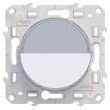 Bouton-poussoir ODACE 10 A à vis avec porte-étiquette blanc - SCHNEIDER ELECTRIC - S520266 pas cher