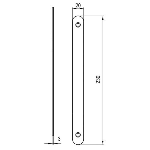 Gâche simple empennage pour serrure monopoints à larder NF et NFQC noire I-L999-GH1NR photo du produit Secondaire 2 L
