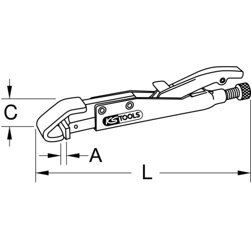 Pince étau bec de canard pour carrossier de 0 à 20 mm KS TOOLS 115.1083 photo du produit Secondaire 1 L