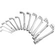 Jeu de 12 cl&eacute;s &agrave; pipe d&eacute;bouch&eacute;es polies 6x6 pans en mm - SAM OUTILLAGE - 94-SDJ12 pas cher
