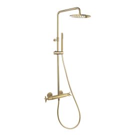 Colonne de douche thermostatique ADAGIO Ramon Soler 915401RM250OC tube télescopique or brossé - 91D306319 pas cher Principale M