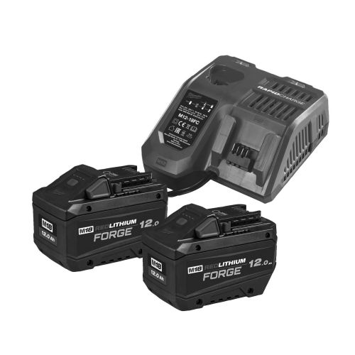 Pack &eacute;nergie 18V M18 FORGENRG-122 (batterie 12Ah FORGE RED LI-ION + chargeur) - MILWAUKEE - 4933498610 pas cher