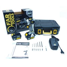 Perceuse percussion visseuse 18V X-FIT Fartools XFB-IMPACT 2 Brushless + 2 batteries 3 Ah Li-ion + chargeur + coffret - 216010 pas cher Principale M