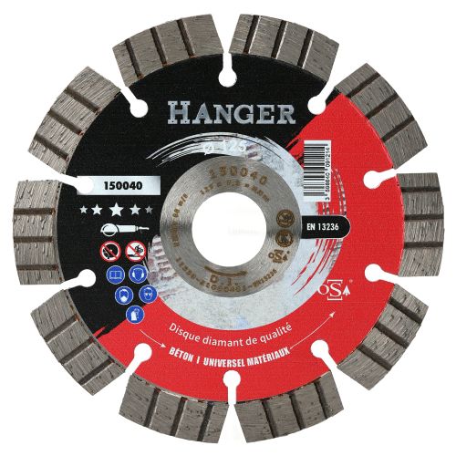 Disque diamant universel Premium 125mm hauteur 12mm pour le béton segment - HANGER - 150040 pas cher