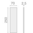 Plaque de poussée aluminium argent 250 x 70 x 2 mm HERACLES I-231104 photo du produit Secondaire 1 S