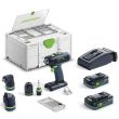 Perceuse-visseuse 18V T 18+3 HPC 4,0 I-Set + 2 batteries 4 Ah + chargeur + Systainer SYS3 FESTOOL 577609 photo du produit