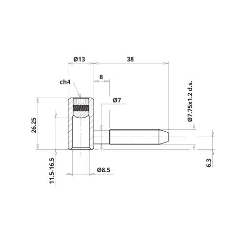 Fiche femelle reglable diamètre 13 mm OTLAV CF057130H001 photo du produit Secondaire 1 L