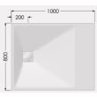 Receveur ONYX blanc 1700 x 800 mm AKW 12834WH-CH photo du produit Secondaire 5 S