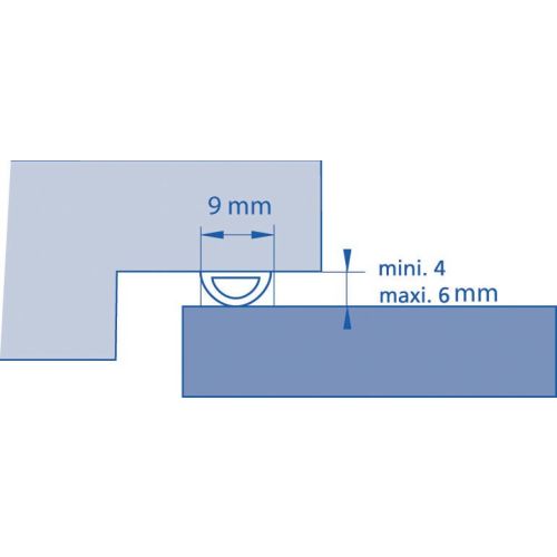 Joint de calfeutrage profil D 7,5m blanc - ELLEN – 3000031 pas cher Secondaire 2 L