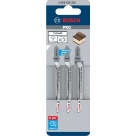 Lot de 3 lames scie sauteuse Bosch T101AOF bois dur spécial panneaux laminés 83 mm - 2608636225 photo du produit Principale M