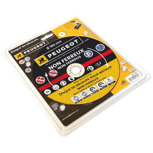 Disque à tronçonner diamètre 180 mm pour métaux non ferreux PEUGEOT OUTILLAGE 801182 photo du produit Principale L