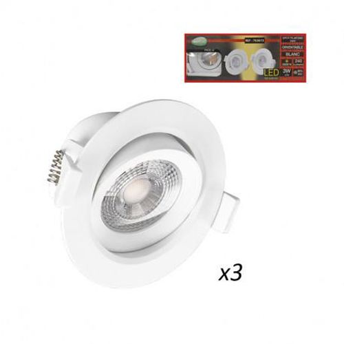 Spot LED SMD orientable 3 W 3000 K pack de 03 MIIDEX LIGHTING 763615 photo du produit Secondaire 3 L