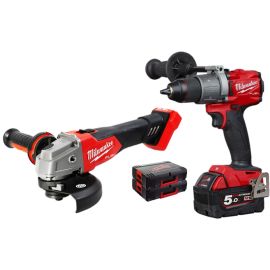 Pack de 2 outils 18V Milwaukee M18 (FPD2/FSAG) + 2 batteries 5 Ah + chargeur + coffret HD-BOX photo du produit Principale M