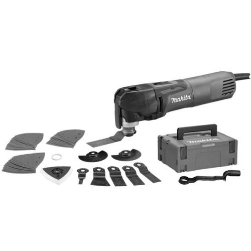 D&eacute;coupeur-ponceur multifonction 320W en coffret MAKPAC 2 + accessoires - MAKITA - TM3010CX3J pas cher