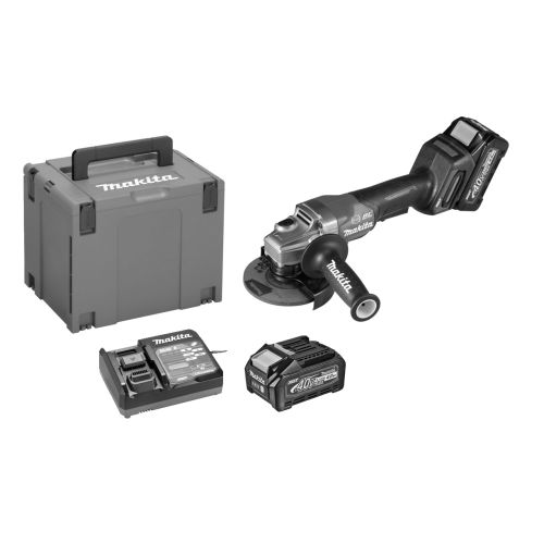 Meuleuse 40V 125mm + 2 batteries 4Ah + chargeur + coffret MAKPAC - MAKITA - GA013GM201 pas cher