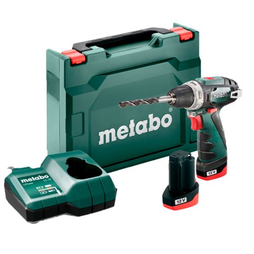 Perceuse-visseuse 12 V Powermaxx BS Basic + 2 batteries 2 Ah + chargeur + coffret METABO 600984500 photo du produit Secondaire 2 L