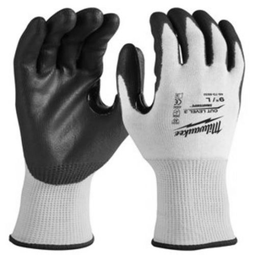 Gant tricoté Hi-Vis Cut C Gloves enduction nitrile vert fluo/noir TL/9 - MILWAUKEE TOOL - 4932478132 pas cher