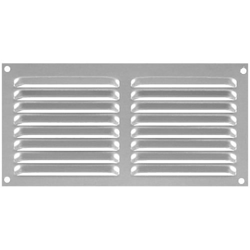 Grille métallique à persiennes Alu Anodisé avec moustiquaire 100x200mm - AUTOGYRE - 512010 pas cher Secondaire 1 L