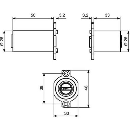 Jeu de cylindre EXPERT PLUS 753 (type 787 FICHET) 4 clés - KABA - 35.DZ.34+50.NI.AK753 pas cher Secondaire 3 L