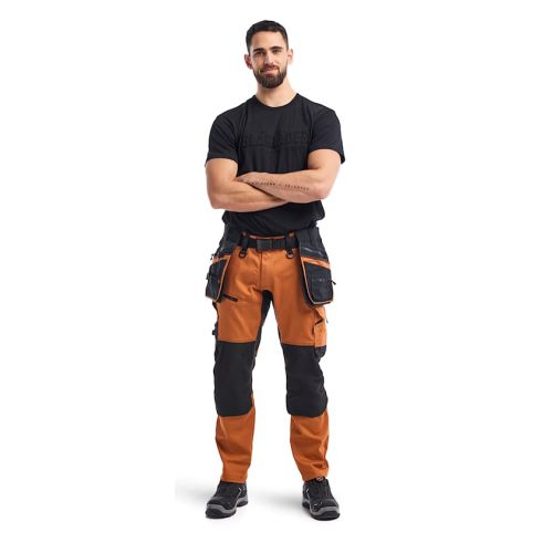 Pantalon artisan stretch STRIKER rouille/noir T38L - BL&Aring;KL&Auml;DER - 197011494099C144 pas cher Secondaire 14 L