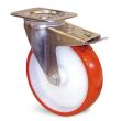 Roulette polyuréthane corps polyamide rouge à platine pivotante + frein D 100mm - GUITEL HERVIEU - EP4BD100-28L pas cher