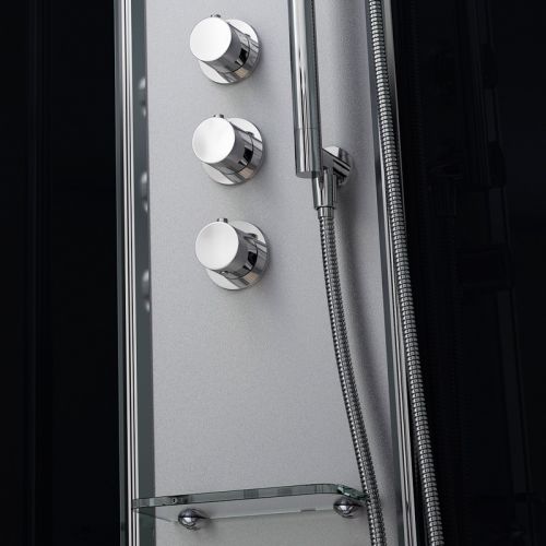 Cabine de douche hydromassante SILVER HYDRO droite noir 120x90 - THALASSOR - SAMN1290D pas cher Secondaire 3 L