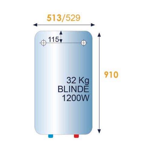 Chauffe-eau électrique blindé vertical mural 150 L THERMOR 271072 photo du produit Secondaire 5 L