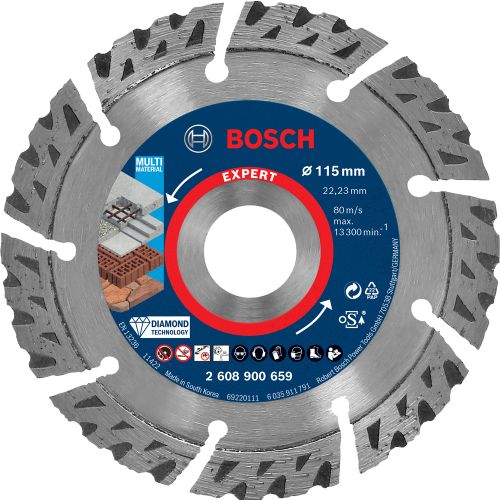 Disque à tronçonner diamanté Expert MultiMaterial 115x2,2x12mm - BOSCH - 2608900659 pas cher