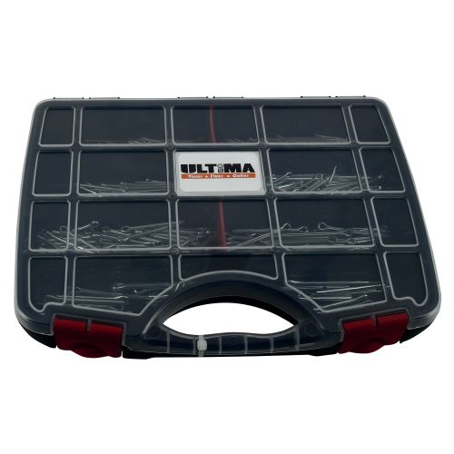 Coffret de 395 goupilles fendues COF991 acier zingué blanc DIN 94 ULTIMA AFBPACK10 photo du produit Secondaire 1 L