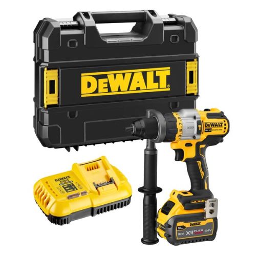 Perceuse-visseuse à percussion XRP 18V + 1 batterie XR Flexvolt 3/9 Ah + chargeur + coffret TSTAK DEWALT DCD999X1-QW photo du produit