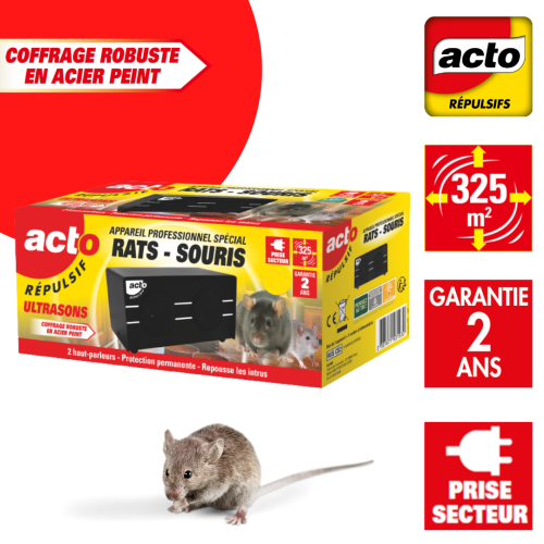 Répulsif ultrasons pour les rats et souris professionnel ACTO REPULSIF RUSCS2 photo du produit Secondaire 1 L