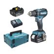 Perceuse-visseuse 18V + 2 batteries BL1850B + chargeur DC18RC + Makpac 2 - MAKITA - DDF485RTJ pas cher