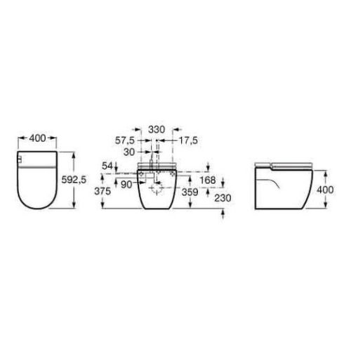 Cuvette de WC au sol avec réservoir intégré IN-TANK ROCA A893303000 photo du produit Secondaire 1 L