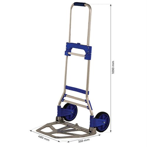 Diable en aluminium télescopique et pliable 120 kg STOCKMAN STR120N photo du produit Secondaire 1 L