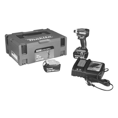 Visseuse à chocs 18V Li-Ion LXT 8 modes - 180Nm + 2 batteries 5Ah + chargeur rapide + coffret MAKPAC - MAKITA - DTD172RTJ pas cher