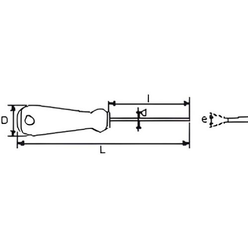 Tournevis bi-matière Fente mécanicien 8x150mm - SAM OUTILLAGE - TA-8M150 pas cher Secondaire 1 L