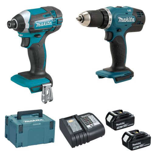 Pack de 2 machines 18 V LXT (DTD152 + DDF453) + 2 batteries 3 Ah + chargeur + Makpac MAKITA DLX2141JX2 photo du produit Principale L