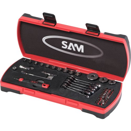 Coffret de 54 outils clés mixtes à cliquet + douilles - SAM OUTILLAGE - CP-54 pas cher Principale L