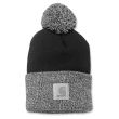 Bonnet à pompon LOOKOUT noir TU - CARHARTT - S1102240001 pas cher
