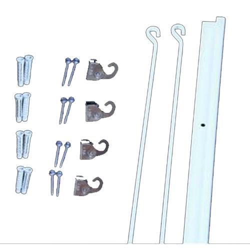 Kit cimaise laqué blanc en 2 m CIVIC INDUSTRIE 23145342 photo du produit