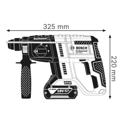 Perforateur SDS Plus 18V GBH 18V-21 (sans batterie ni chargeur) en boite en carton - BOSCH - 0611911100 pas cher Secondaire 1 L