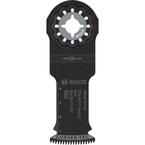 Lot de 5 lames de scie oscillante Pro AIZ 32 BSPIB Starlock extra bois dur 32 x 50 mm BOSCH 2608669071 photo du produit