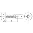 Vis à tôle tête cylindrique bombée Phillips A2 DIN 7981 2,9X6,5 boîte de 200 ACTON 624062,9X6,5 photo du produit Secondaire 1 S
